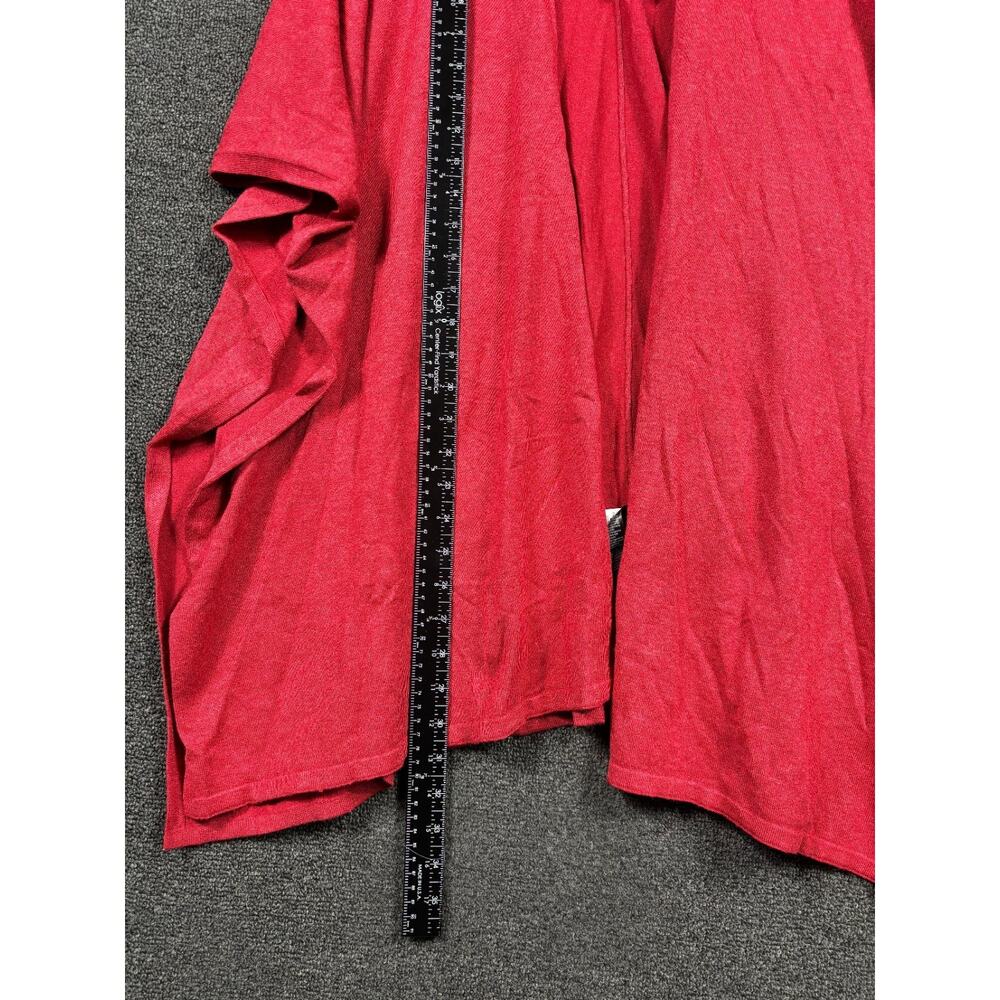 White House Black Market Open Front Ruana Sweater Womens Size One Size Red NEW - Picture 8 of 9